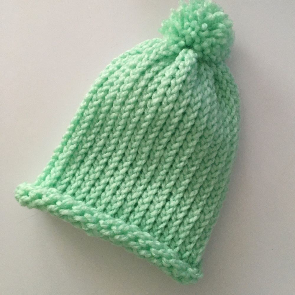 Baby Hat with Pompom-Handcrafted